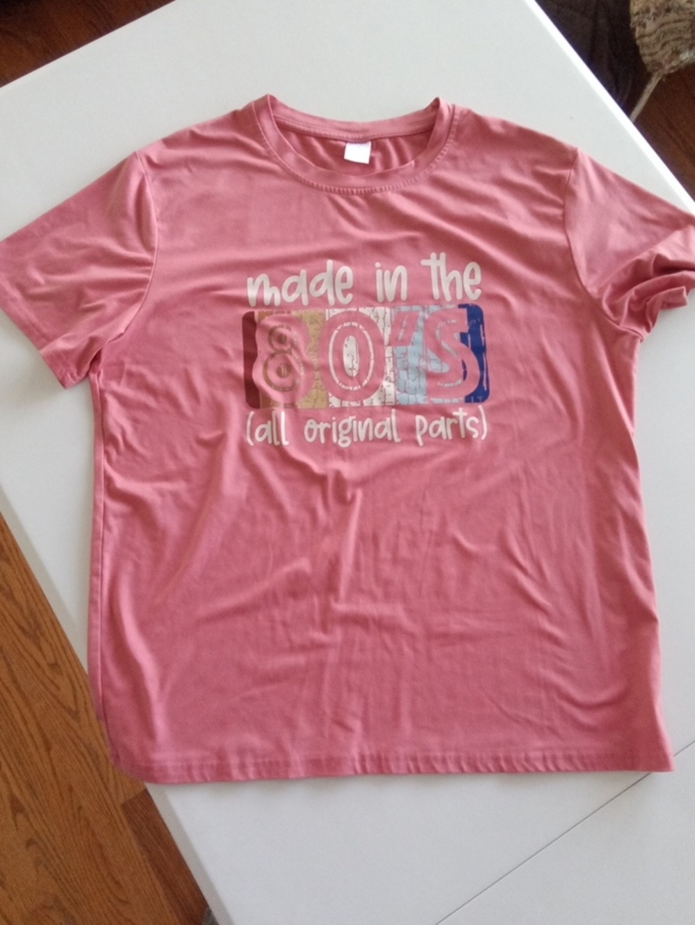 Short-Sleeve Graphic Tee - Dusty Pink 'Made in the 80s'